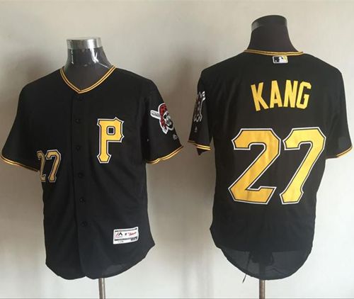 Pirates #27 Jung-Ho Kang Black Flexbase Authentic Collection Stitched Jersey