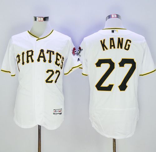 Pirates #27 Jung-Ho Kang White Flexbase Authentic Collection Stitched Jersey