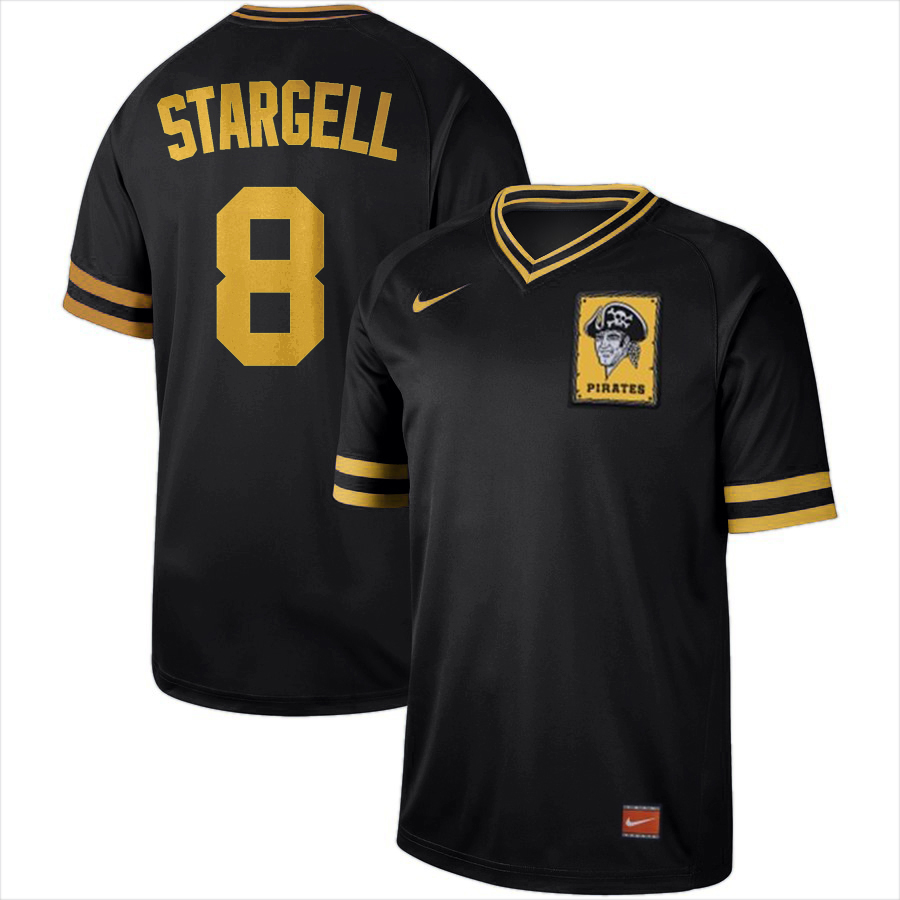 Pittsburgh Pirates #8 Willie Stargell Black Cooperstown Collection Legend Stitched Jersey
