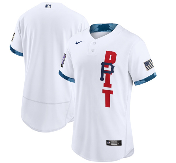 Pittsburgh Pirates Blank 2021 White All-Star Flex Base Stitched Jersey