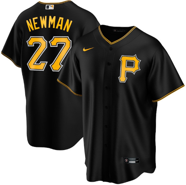 Pittsburgh Pirates #27 Kevin Newman Black Cool Base Stitched Jersey