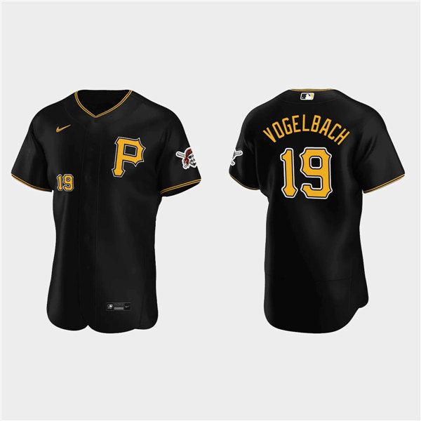 Pittsburgh Pirates #19 Daniel Vogelbach Black Flex Base Stitched Jersey