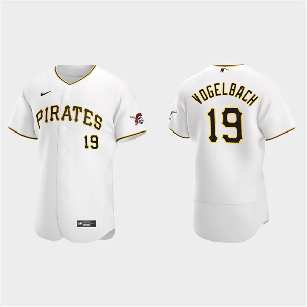 Pittsburgh Pirates #19 Daniel Vogelbach White Flex Base Stitched Jersey