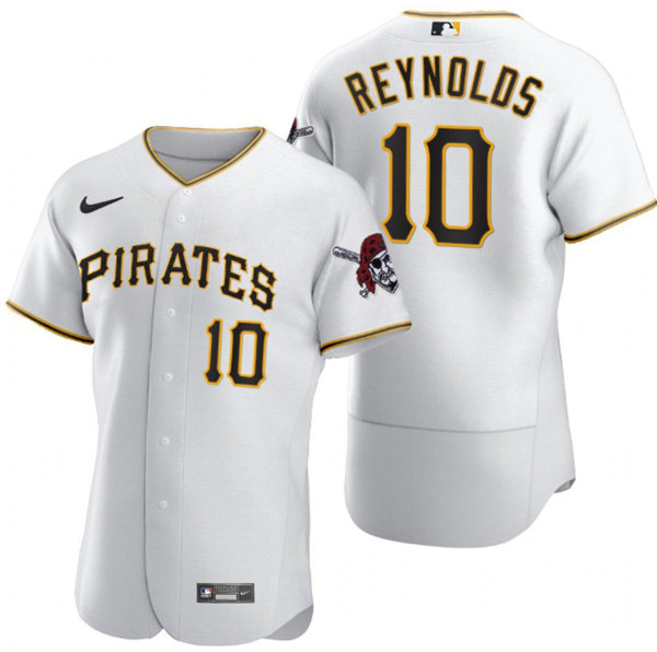 Pittsburgh Pirates #10 Bryan Reynolds White Flex Base Stitched Jersey