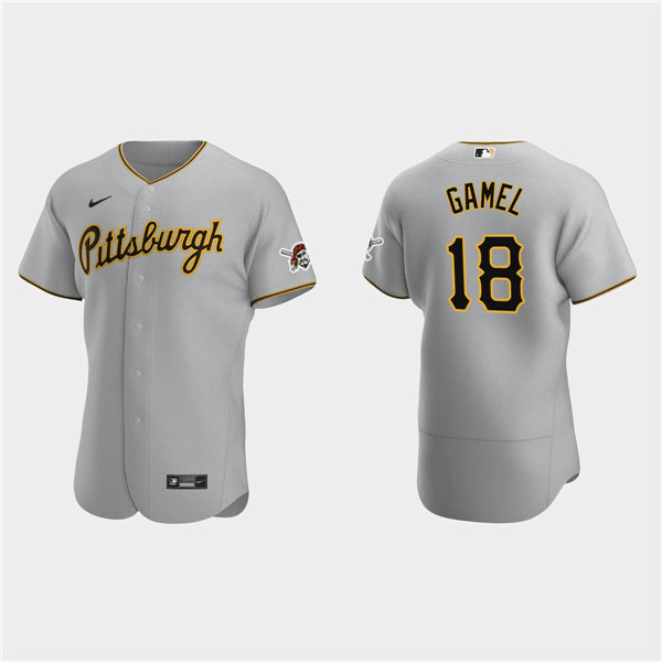 Pittsburgh Pirates #18 Ben Gamel Gray Flex Base Stitched Jersey