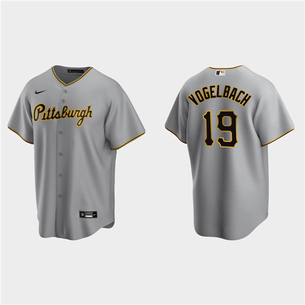Pittsburgh Pirates #19 Daniel Vogelbach Gray Cool Base Stitched Jersey