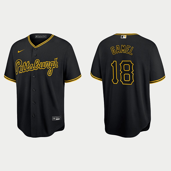 Pittsburgh Pirates #18 Ben Gamel Black Cool Base Stitched Jersey