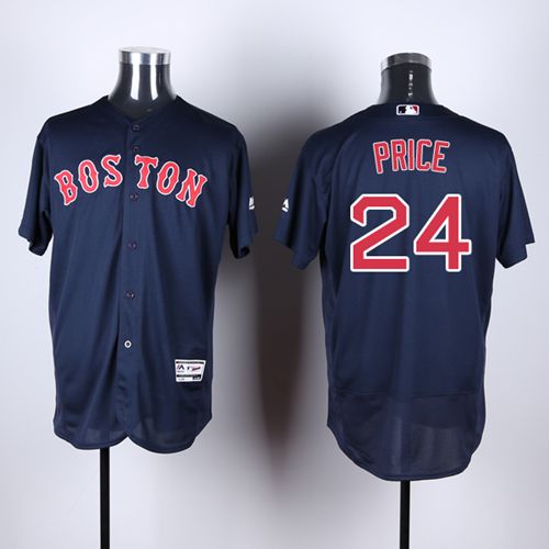 Red Sox #24 David Price Navy Blue Flexbase Authentic Collection Stitched Jersey