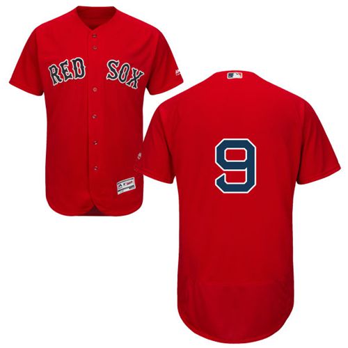 Red Sox #9 Ted Williams Red Flexbase Authentic Collection Stitched Jersey