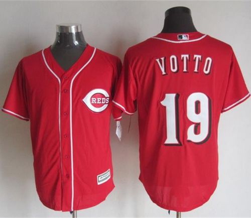 Reds #19 Joey Votto Red New Cool Base Stitched Jersey