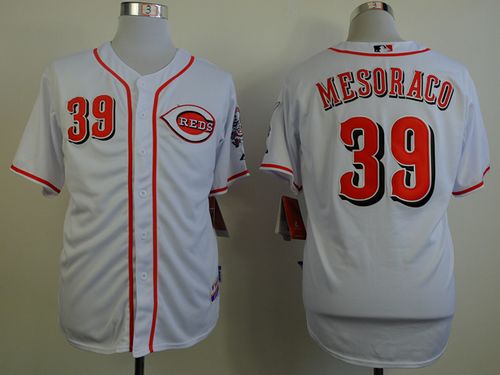 Reds #39 Devin Mesoraco White Cool Base Stitched Jersey