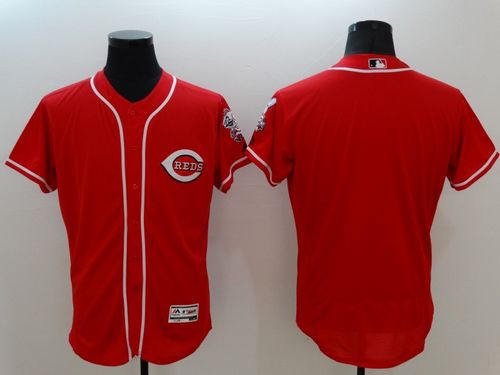 Reds Blank Red Flexbase Authentic Collection Stitched Jersey