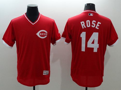 Reds #14 Pete Rose Red Flexbase Authentic Collection Cooperstown Stitched Jersey