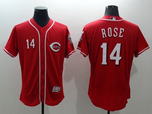 Reds #14 Pete Rose Red Flexbase Authentic Collection Stitched Jersey