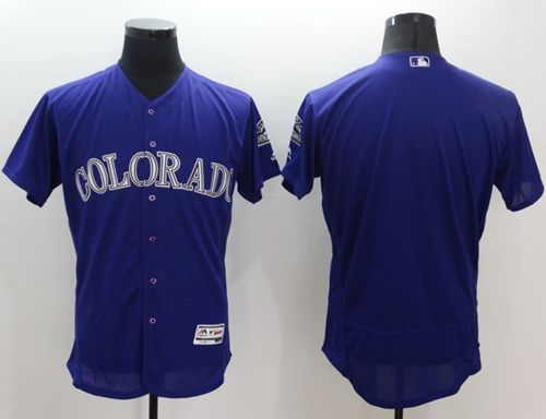 Rockies Blank Purple Flexbase Authentic Collection Stitched Jersey