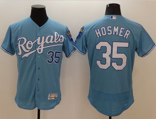 Royals #35 Eric Hosmer Light Blue Flexbase Authentic Collection Stitched Jersey