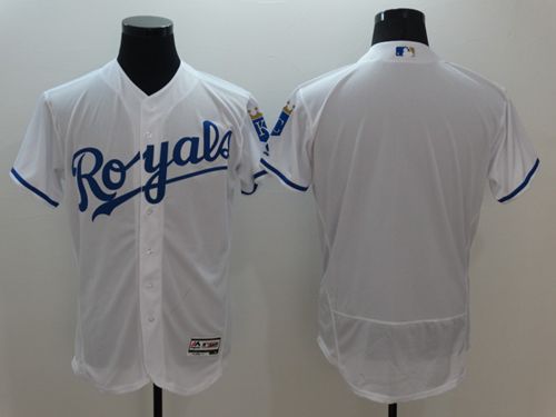 Royals Blank White Flexbase Authentic Collection Stitched Jersey