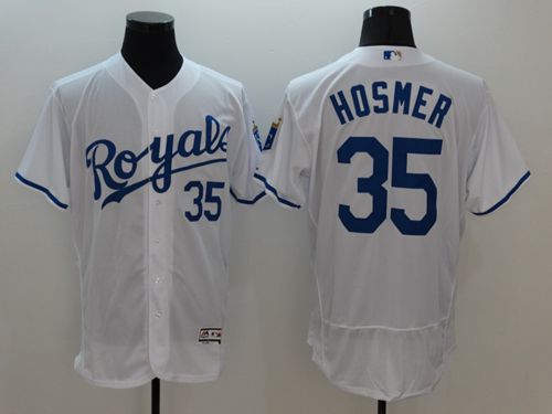 Royals #35 Eric Hosmer White Flexbase Authentic Collection Stitched Jersey