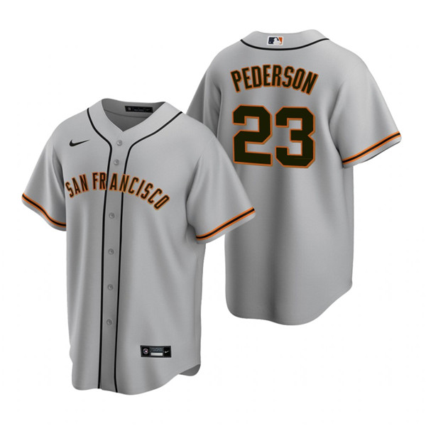 San Francisco Giants #23 Joc Pederson Gray Cool Base Stitched Jersey