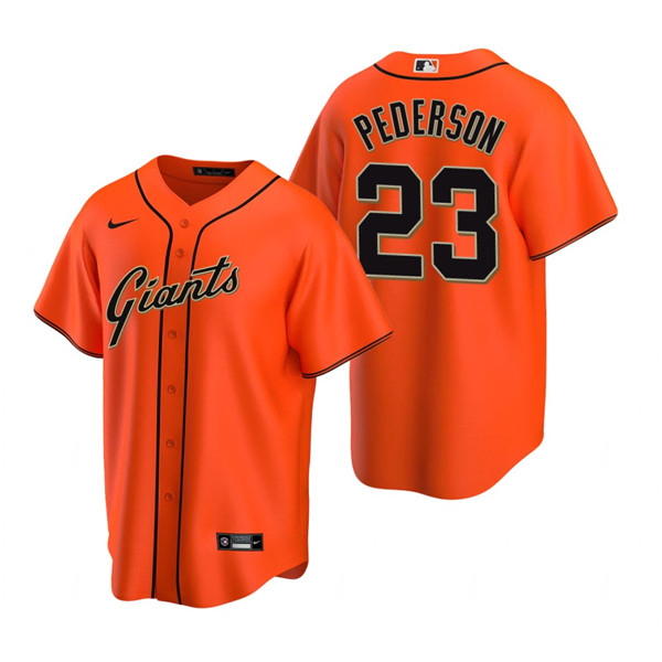 San Francisco Giants #23 Joc Pederson Orange Cool Base Stitched Jersey