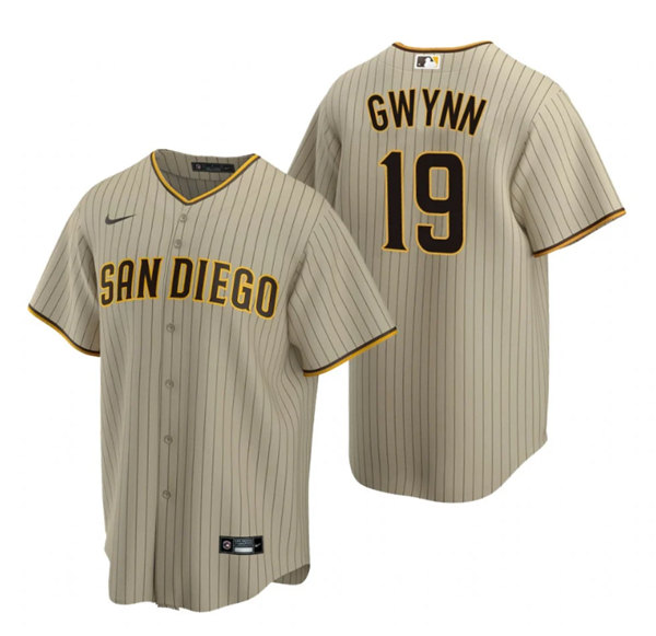 San Diego Padres #19 Tony Gwynn Brown Cool Base Stitched Jersey