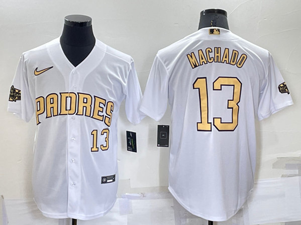 San Diego Padres #13 Manny Machado White 2022 All-Star Cool Base Stitched Baseball Jersey