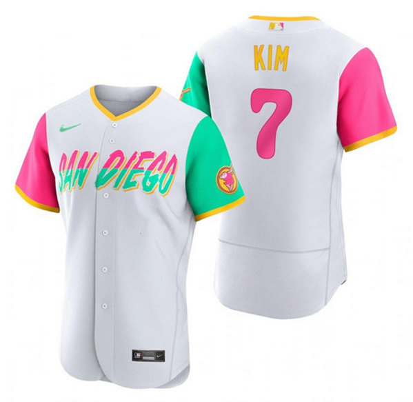 San Diego Padres #7 Ha Seong Kim White 2022 City Connect Flex Base Stitched Baseball Jersey