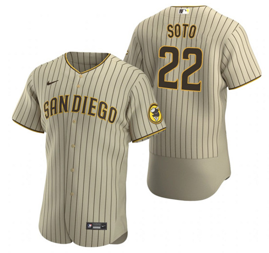 San Diego Padres #22 Juan Soto Tan Flex Base Stitched Baseball Jersey