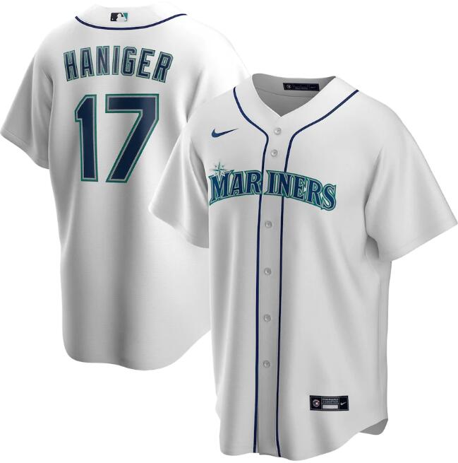 Seattle Mariners White #17 Mitch Haniger Cool Base Stitched Jersey