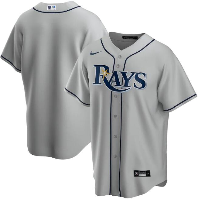 Tampa Bay Rays Grey Cool Base Stitched Jersey