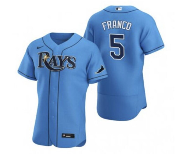 Tampa Bay Rays #5 Wander Franco Blue Flex Base Stitched Jersey