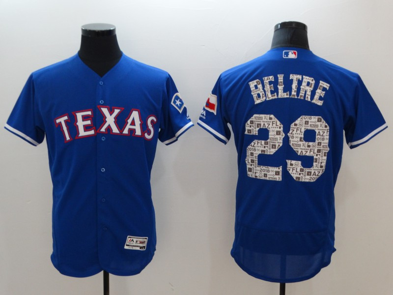 Texas Rangers #29 Adrian Beltre Royal 2018 Spring Training Flexbase Stitched Jersey