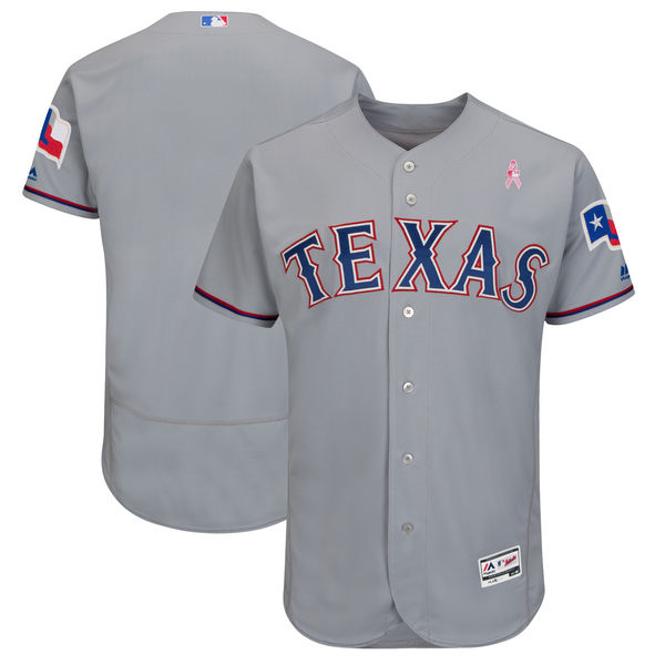 Texas Rangers Gray 2018 Mother's Day Flexbase Stitched Jersey