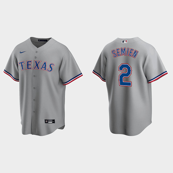 Texas Rangers #2 Marcus Semien Gray Cool Base Stitched Baseball Jersey