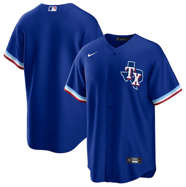 Texas Rangers Royal Stitched Baseball Jersey