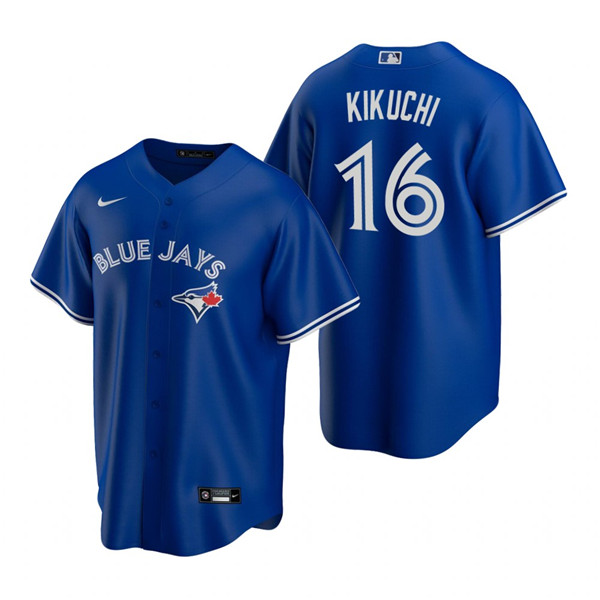 Toronto Blue Jays #16 Yusei Kikuchi Royal Cool Base Stitched Jersey