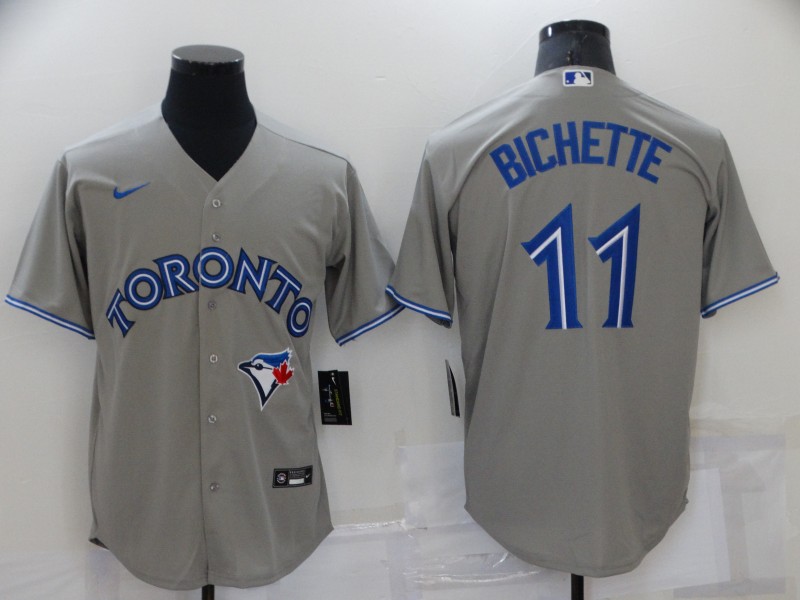 Toronto Blue Jays #11 Bo Bichette Gray Cool Base Stitched Jersey