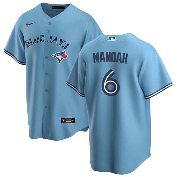Toronto Blue Jays #6 Alek Manoah Light Blue Cool Base Stitched Jersey