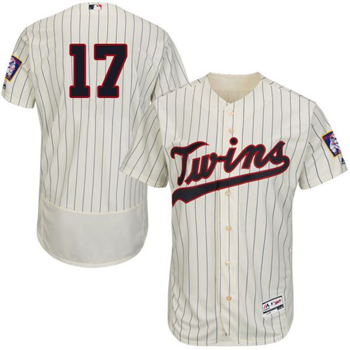 Twins #17 Jose Berrios Cream(Black Strip) Flexbase Authentic Collection Stitched Jersey