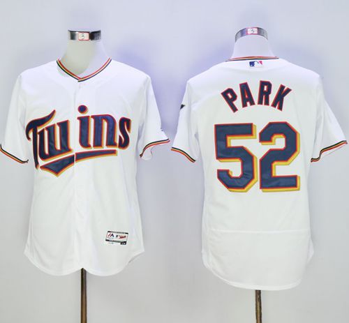 Twins #52 Byung-Ho Park White Flexbase Authentic Collection Stitched Jersey