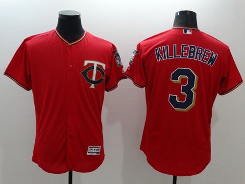 Twins #3 Harmon Killebrew Red Flexbase Authentic Collection Stitched Jersey
