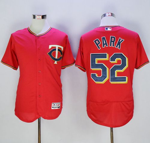 Twins #52 Byung-Ho Park Red Flexbase Authentic Collection Stitched Jersey