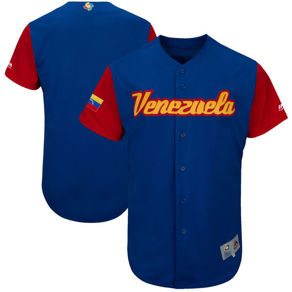 Venezuela Baseball Majestic Royal 2017 World Baseball Classic Team Stitched WBC Jersey