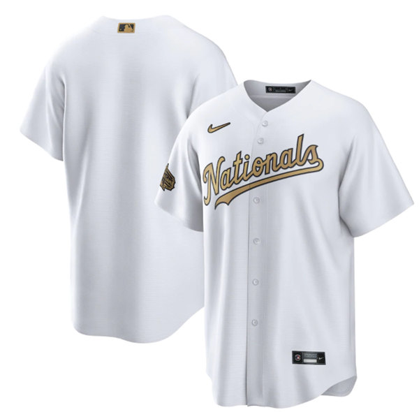 Washington Nationals Blank White 2022 All-Star Cool Base Stitched Baseball Jersey