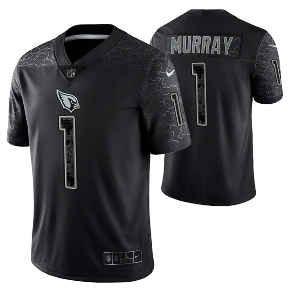 Arizona Cardinals #1 Kyler Murray Black Reflective Limited Stitched Football Jersey