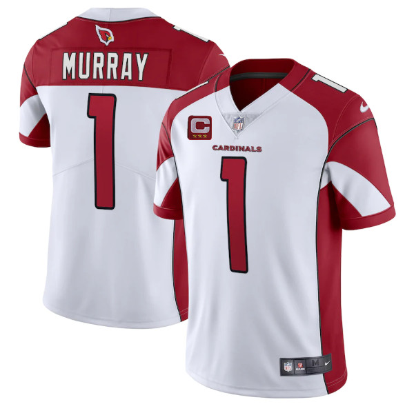 Arizona Cardinals #1 Kyler Murray White 3-Star C Patch Vapor Untouchable Limited Stitched Jersey