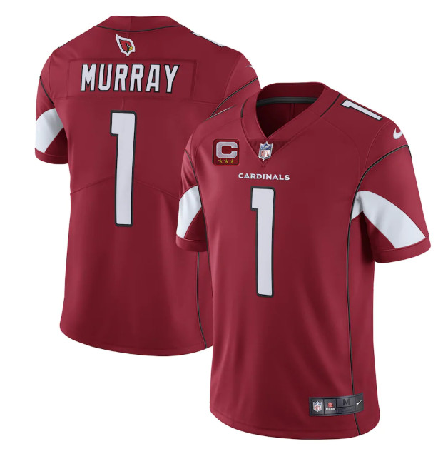 Arizona Cardinals #1 Kyler Murray Red 3-Star C Patch Apor Untouchable Limited Stitched Jersey