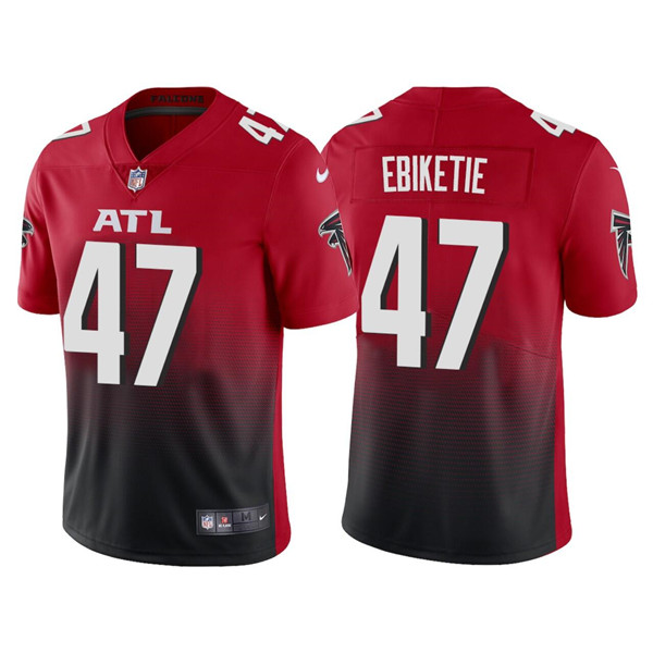 Atlanta Falcons #47 Arnold Ebiketie Red Black Vapor Untouchable Limited Stitched Jersey