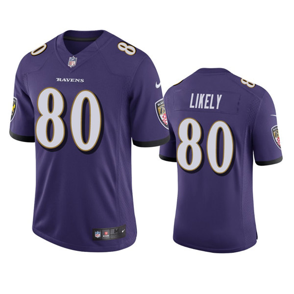 Baltimore Ravens #80 Isaiah Likely Purple Vapor Untouchable Limited Stitched Jersey