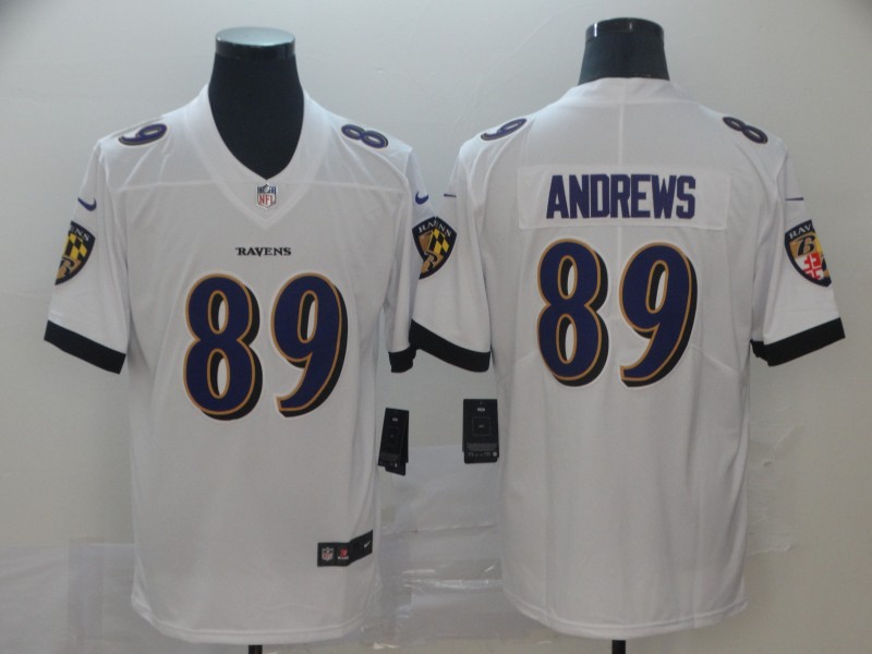 Baltimore Ravens #89 Mark Andrews White Vapor Untouchable Limited Jersey